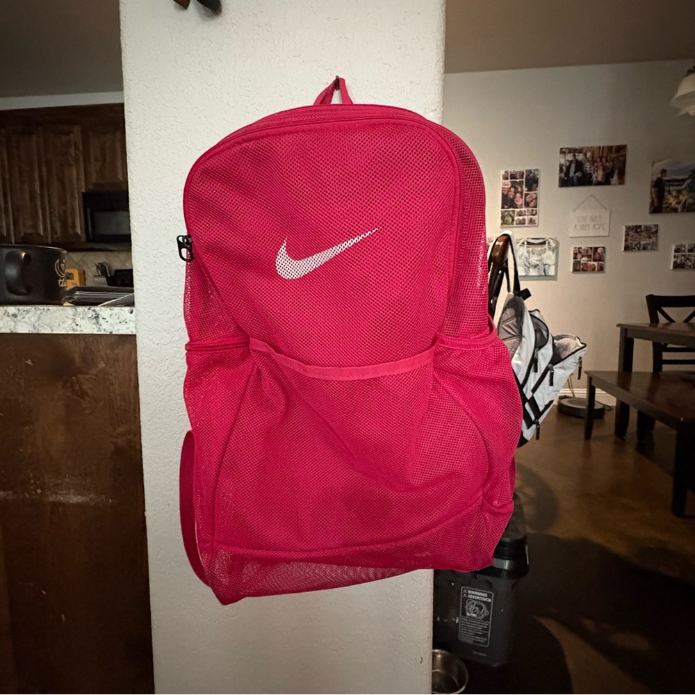 Nike pink Backpack with White Logo
